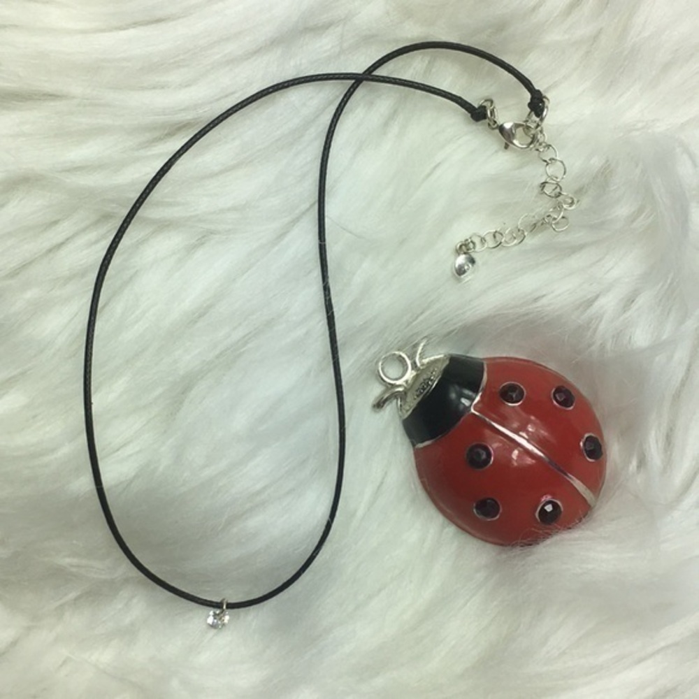 LC, single gem, corded choker, EUC, 12-15”
